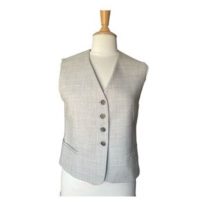 COS Wool Manteco Vest Beige Grey Size 8